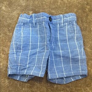 Janie and Jack Light Blue Checkered Shorts